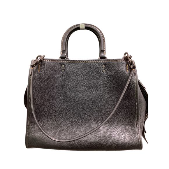 Coach Purse Women 1Size #33124 Rogue30 Genuine Glovetanned Pebble Leather Black - Picture 1 of 9